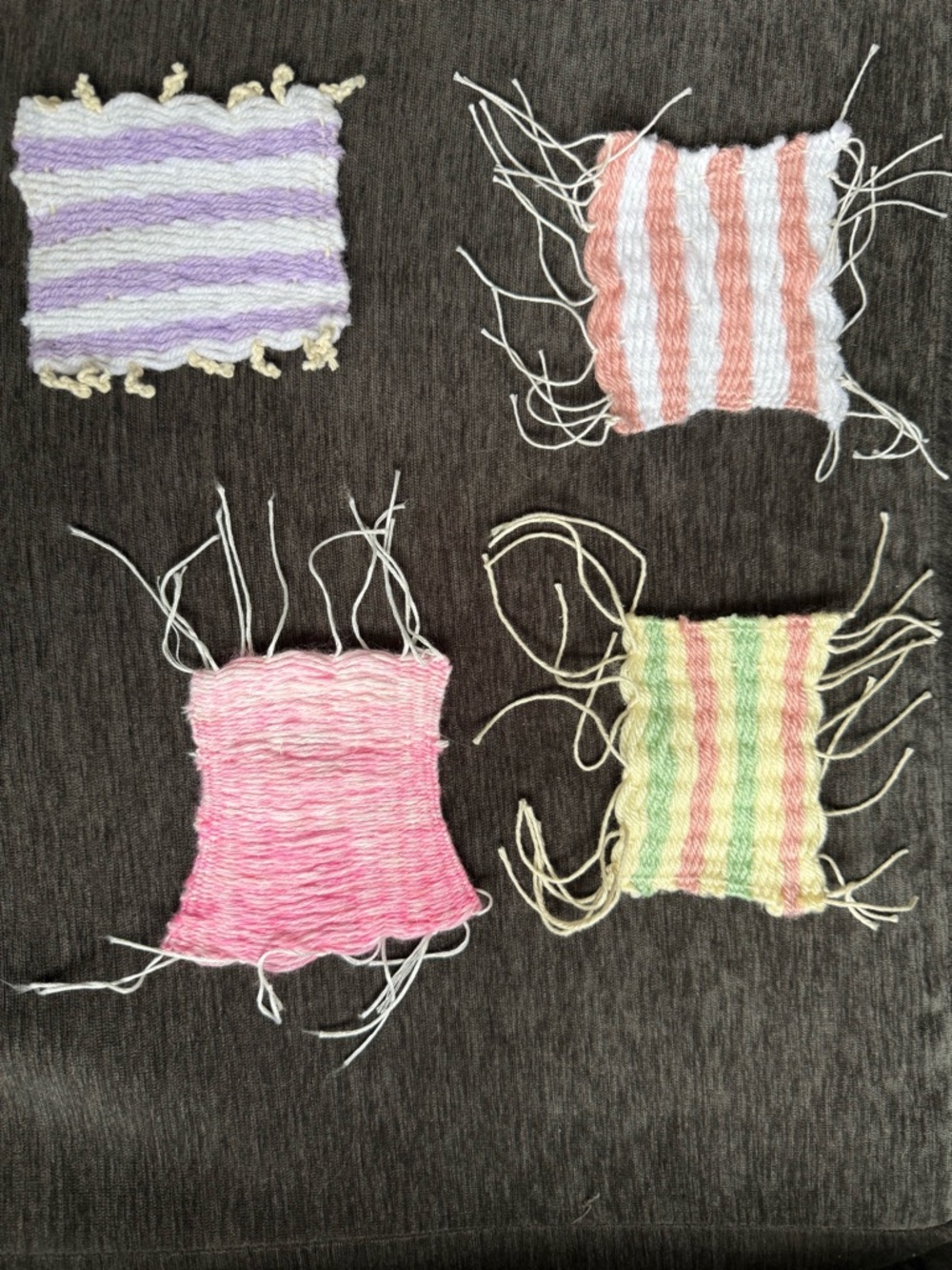 Handmade Mini Woven Swatches - Pastel Stripe Mix - Order Personalized Colors!